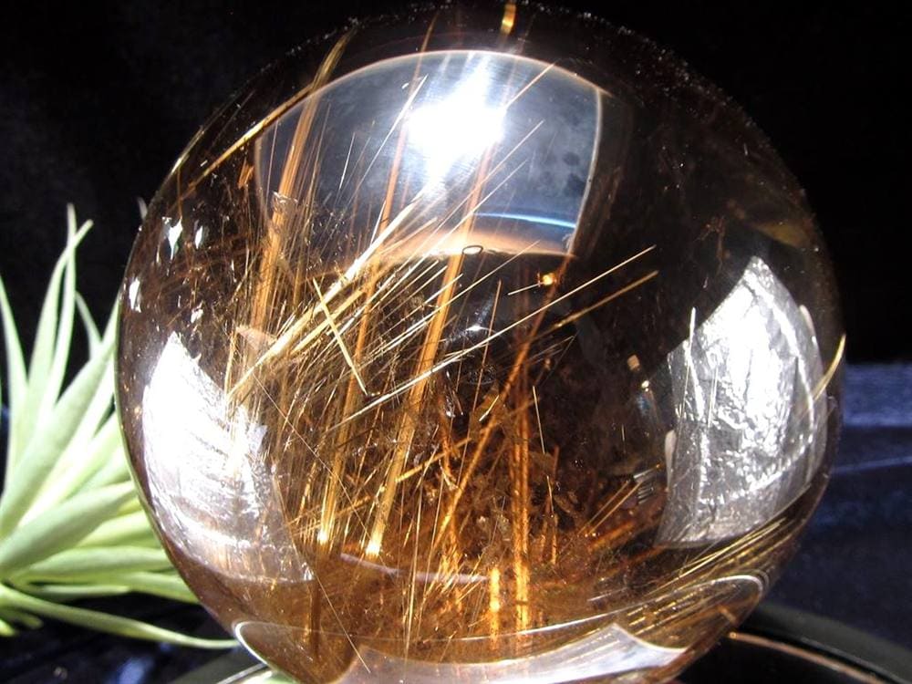 ゴールドルチルクォーツ 丸玉 スフィア 金針水晶 ルチル