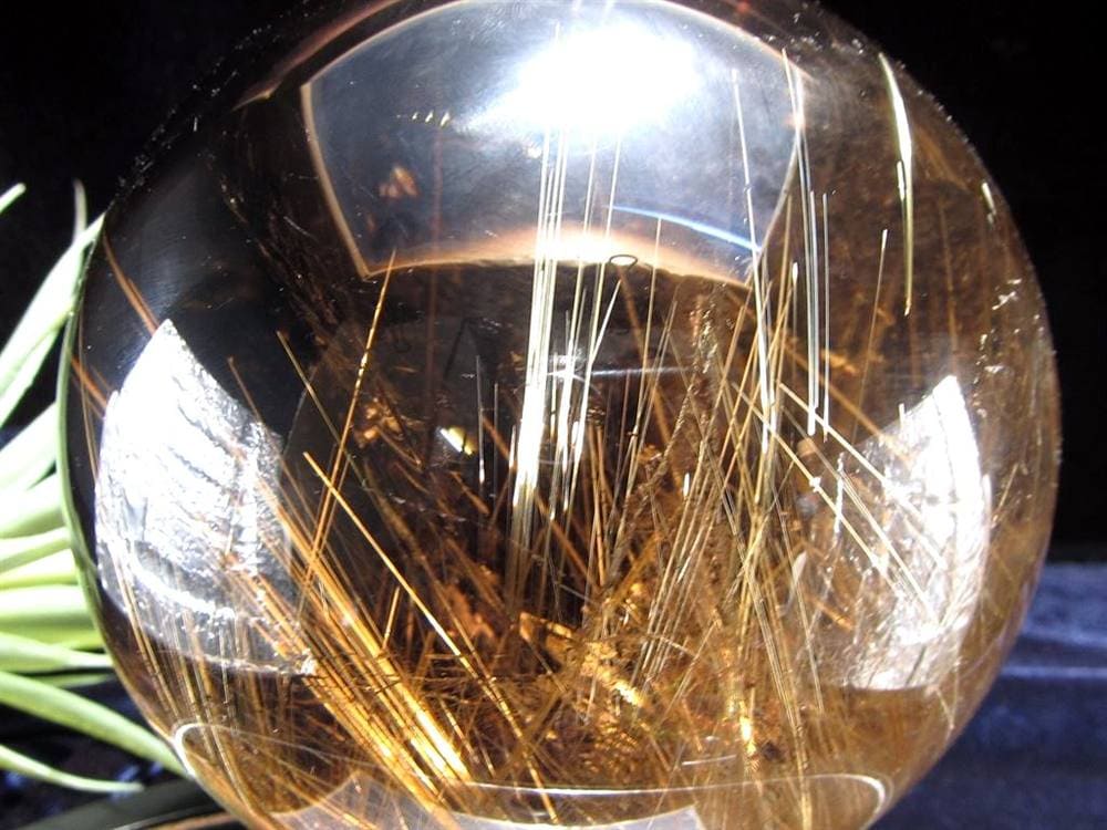ゴールドルチルクォーツ 丸玉 スフィア 金針水晶 ルチル