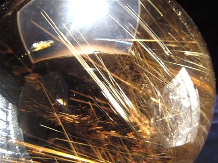 ゴールドルチルクォーツ 丸玉 スフィア 金針水晶 ルチル
