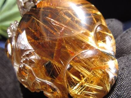 ヒキュウ 貔貅 タンブル ルチルクォーツ 御守り石