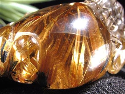 ヒキュウ 貔貅 タンブル ルチルクォーツ 御守り石