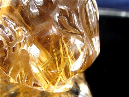 ヒキュウ 貔貅 タンブル ルチルクォーツ 御守り石