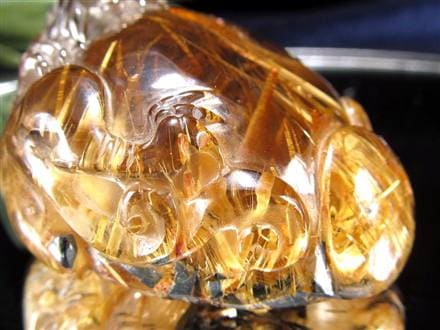 ヒキュウ 貔貅 タンブル ルチルクォーツ 御守り石