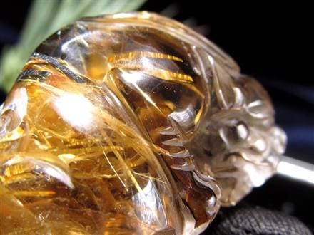 ヒキュウ 貔貅 タンブル ルチルクォーツ 御守り石