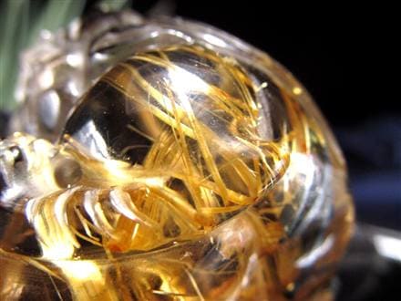 ヒキュウ 貔貅 タンブル ルチルクォーツ 御守り石