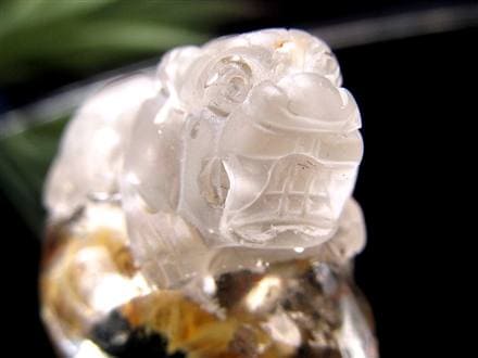 ヒキュウ 貔貅 タンブル ルチルクォーツ 御守り石