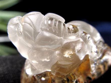 ヒキュウ 貔貅 タンブル ルチルクォーツ 御守り石