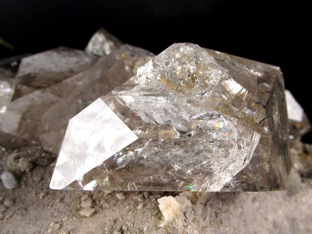 ハーキマーダイヤモンド ハーキマー水晶 母岩付き 原石 ハーキマー地区