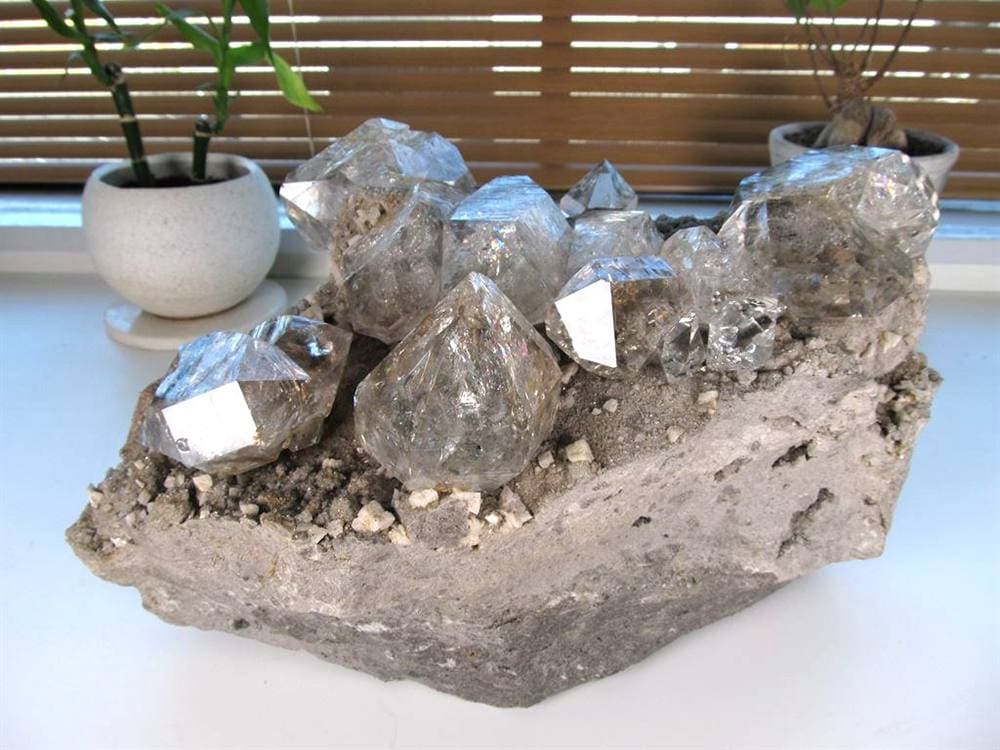 ハーキマーダイヤモンド ハーキマー水晶 母岩付き 原石 ハーキマー地区