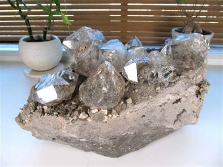 ハーキマーダイヤモンド ハーキマー水晶 母岩付き 原石 ハーキマー地区
