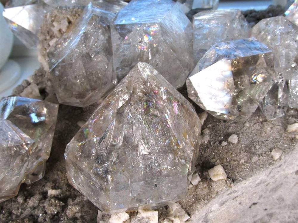 ハーキマーダイヤモンド ハーキマー水晶 母岩付き 原石 ハーキマー地区