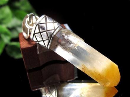 ハロイサイトインクォーツ マンゴークォーツ ポイント ペンダントトップ Silver925