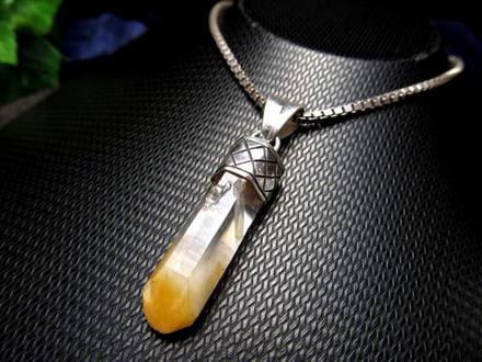 ハロイサイトインクォーツ マンゴークォーツ ポイント ペンダントトップ Silver925