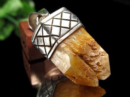 ハロイサイトインクォーツ マンゴークォーツ ポイント ペンダントトップ Silver925