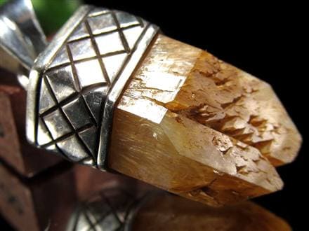 ハロイサイトインクォーツ マンゴークォーツ ポイント ペンダントトップ Silver925