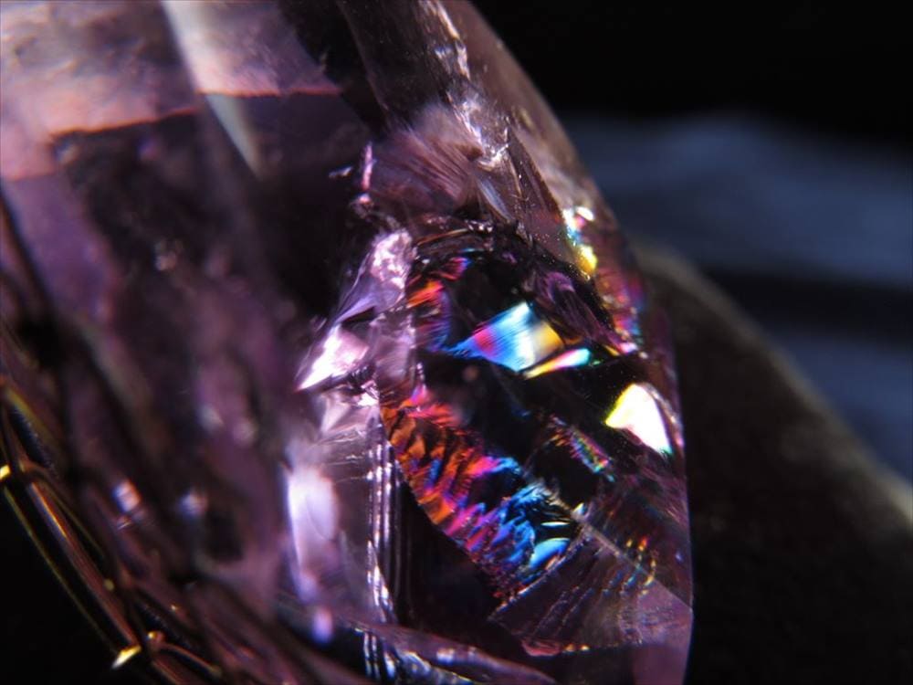 アイリスクォーツ ラベンダーアメジスト ランダムカット ペンダントトップ ブラジル産