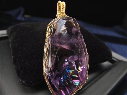 アイリスクォーツ ラベンダーアメジスト ランダムカット ペンダントトップ ブラジル産