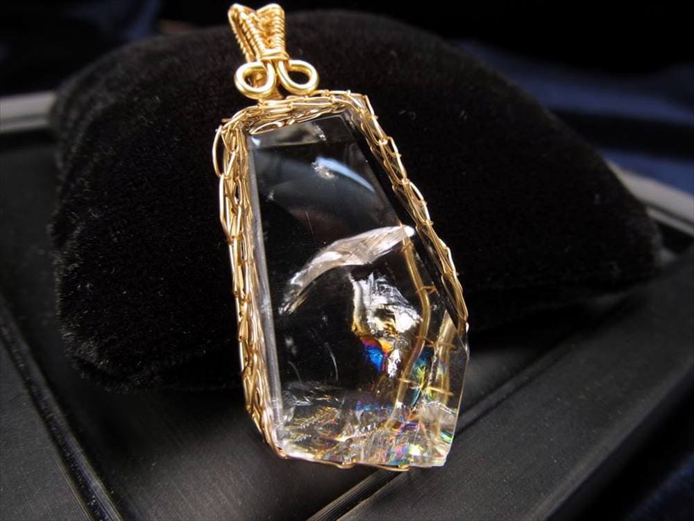 アイリスクォーツ 水晶 ランダムカット ペンダントトップ ブラジル産