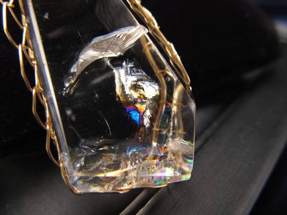 アイリスクォーツ 水晶 ランダムカット ペンダントトップ ブラジル産