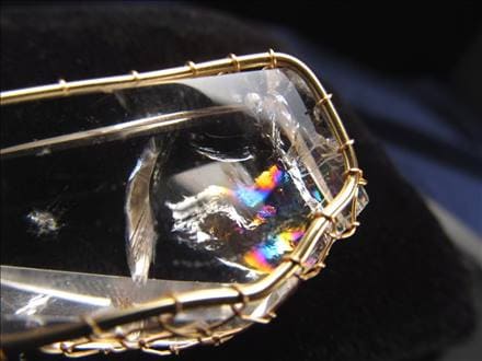 アイリスクォーツ 水晶 ランダムカット ペンダントトップ ブラジル産