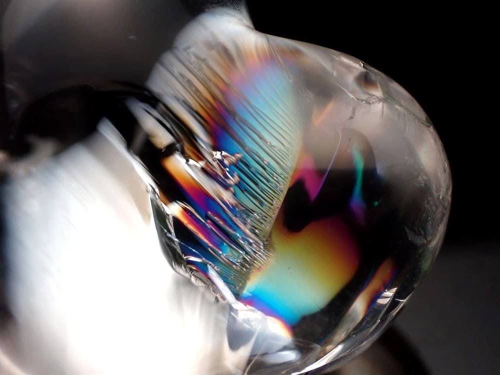 アイリスクォーツ 虹入り水晶 ハート タンブル レインボー水晶