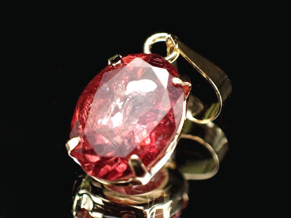 トルマリン ルベライト ピンクトルマリン 誕生石 ペンダント ジュエリー 日本製 K18