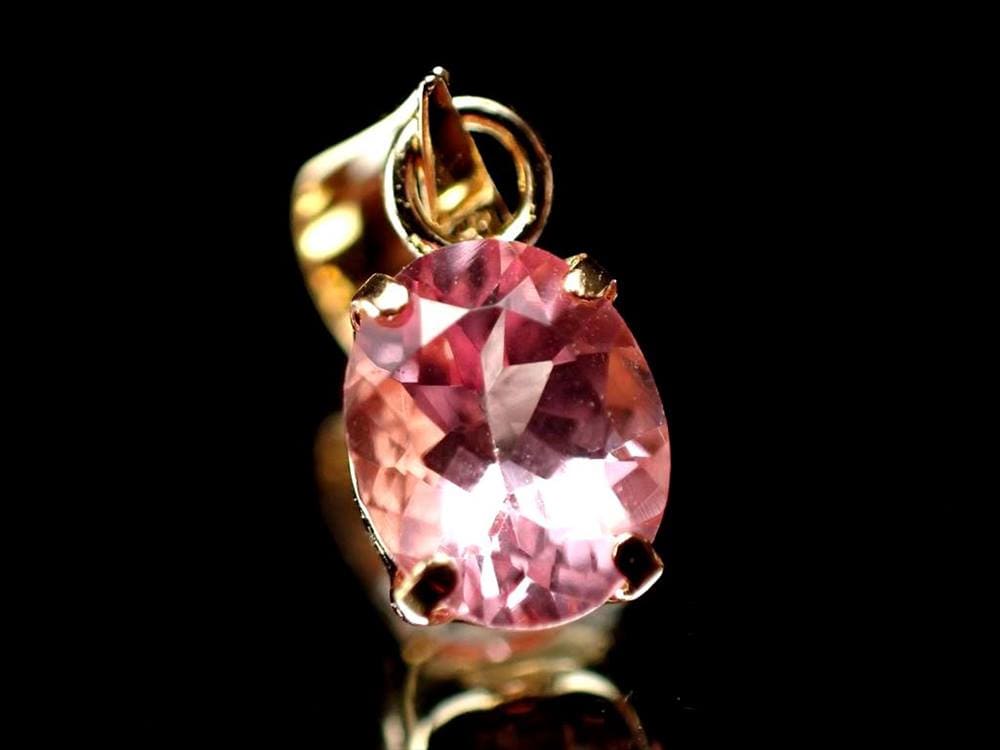 ピンクスピネル 18K スピネル ペンダントトップ 18金 尖晶石