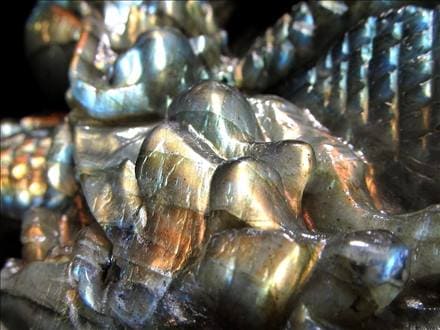 ラブラドライト 彫刻置物 龍 ドラゴン 辰