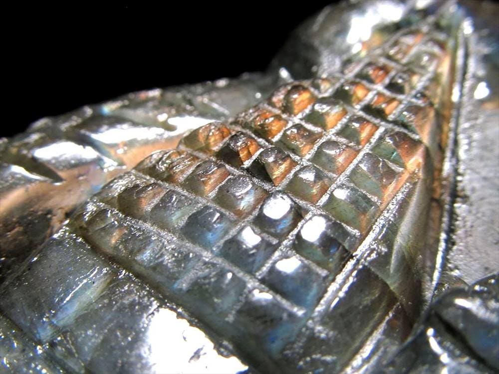 ラブラドライト 彫刻置物 龍 ドラゴン 辰