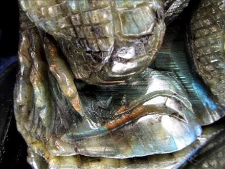 ラブラドライト 彫刻置物 龍 ドラゴン 辰