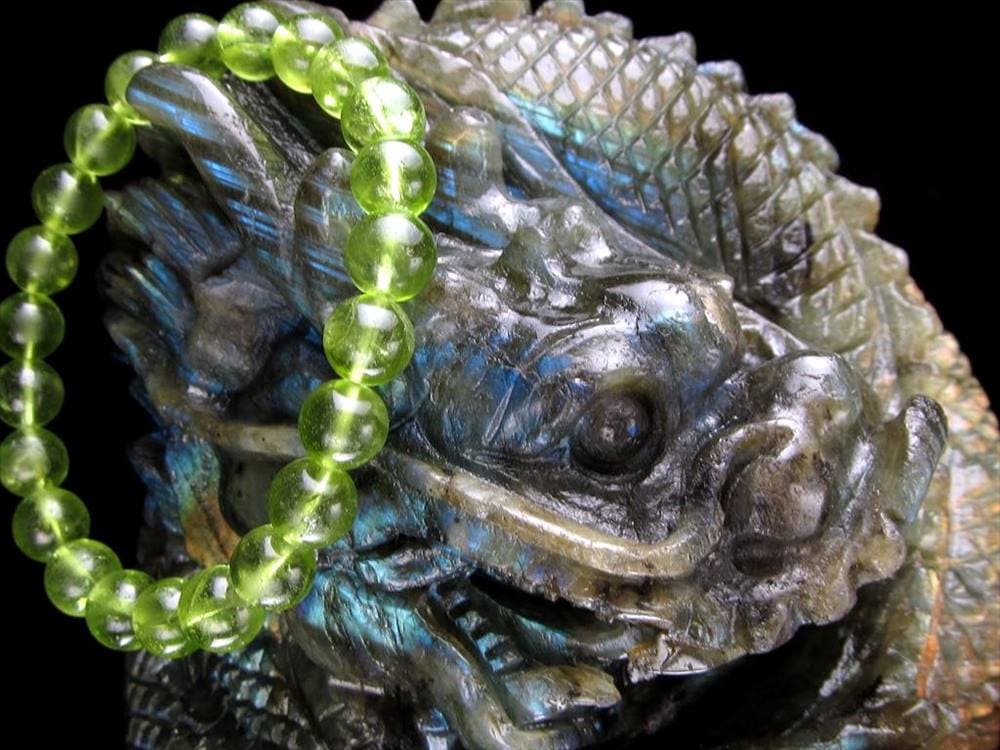 ラブラドライト 彫刻置物 龍 ドラゴン 辰