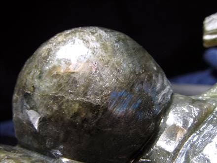 ラブラドライト 彫刻置物 ふくろう 梟 フクロウ