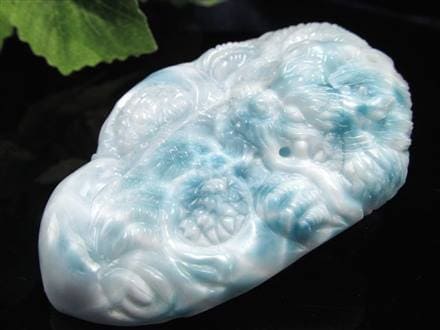ラリマー ブルーペクトライト 龍神 彫刻 タンブル