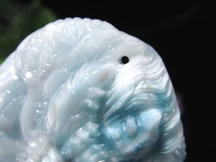 ラリマー ブルーペクトライト 龍神 彫刻 タンブル