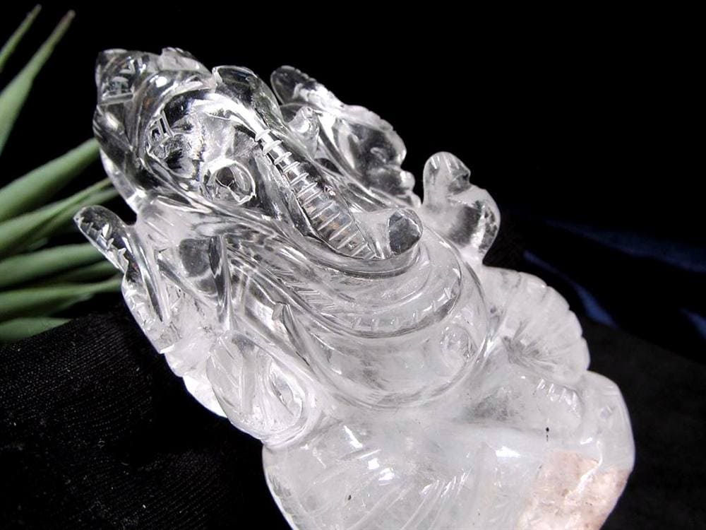 ガネーシャ 夢を叶える象 マニカラン水晶 ヒマラヤ水晶 天然石ガネーシャ