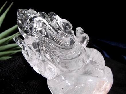ガネーシャ 夢を叶える象 マニカラン水晶 ヒマラヤ水晶 天然石ガネーシャ
