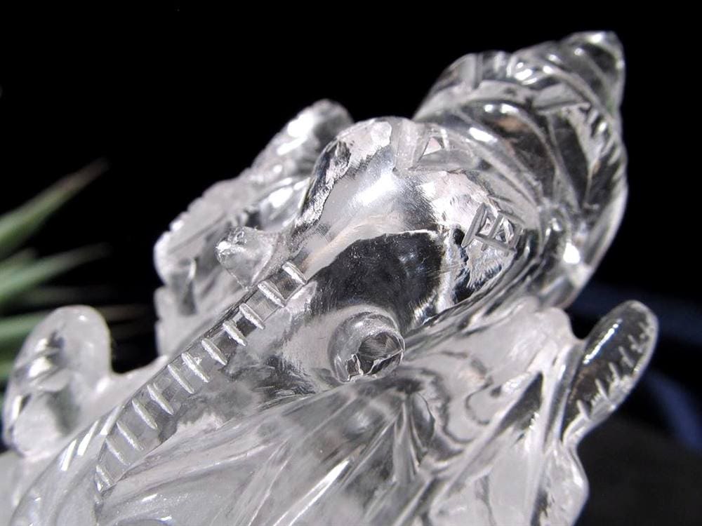 ガネーシャ 夢を叶える象 マニカラン水晶 ヒマラヤ水晶 天然石ガネーシャ