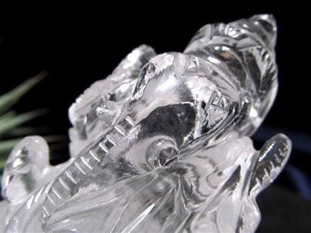 ガネーシャ 夢を叶える象 マニカラン水晶 ヒマラヤ水晶 天然石ガネーシャ