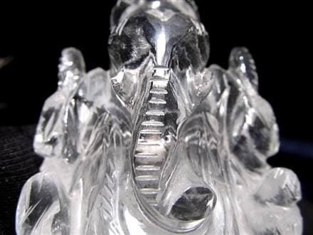 ガネーシャ 夢を叶える象 マニカラン水晶 ヒマラヤ水晶 天然石ガネーシャ