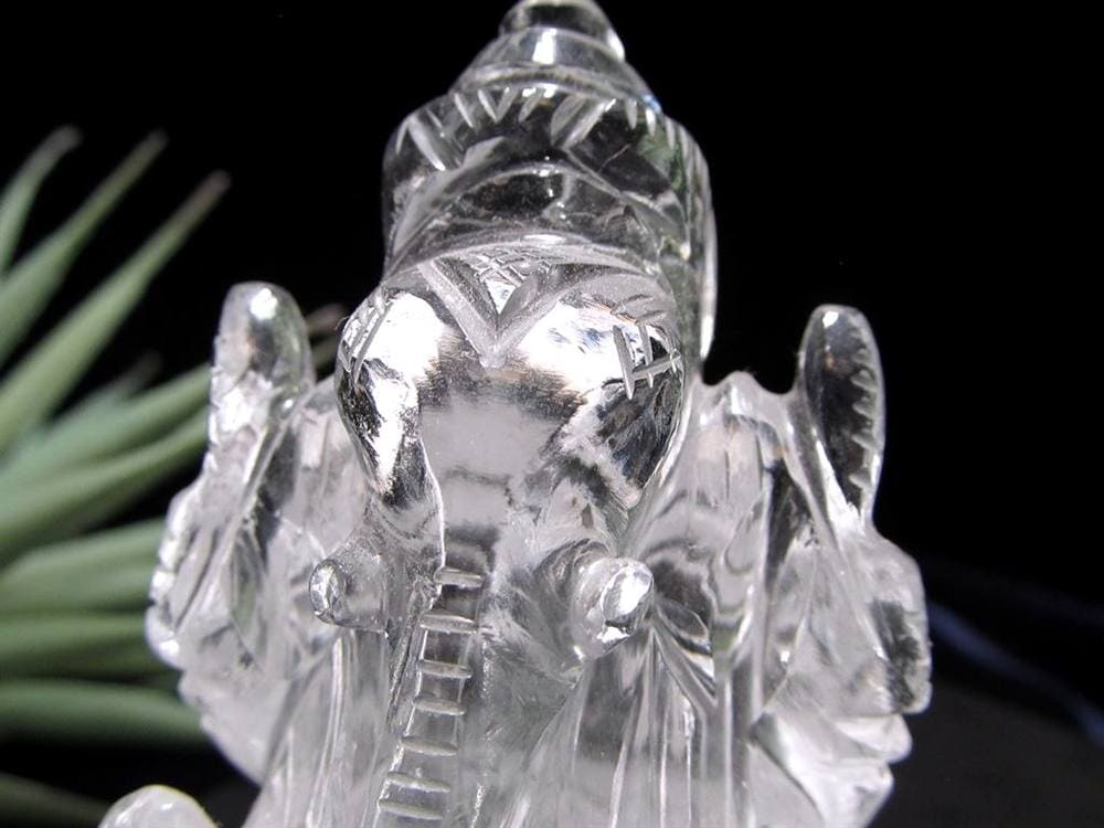 ガネーシャ 夢を叶える象 マニカラン水晶 ヒマラヤ水晶 天然石ガネーシャ