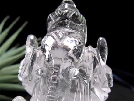 ガネーシャ 夢を叶える象 マニカラン水晶 ヒマラヤ水晶 天然石ガネーシャ