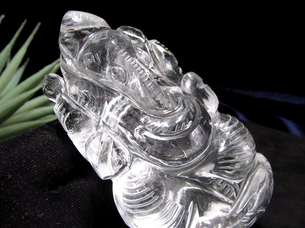 ガネーシャ 夢を叶える象 マニカラン水晶 ヒマラヤ水晶 天然石ガネーシャ