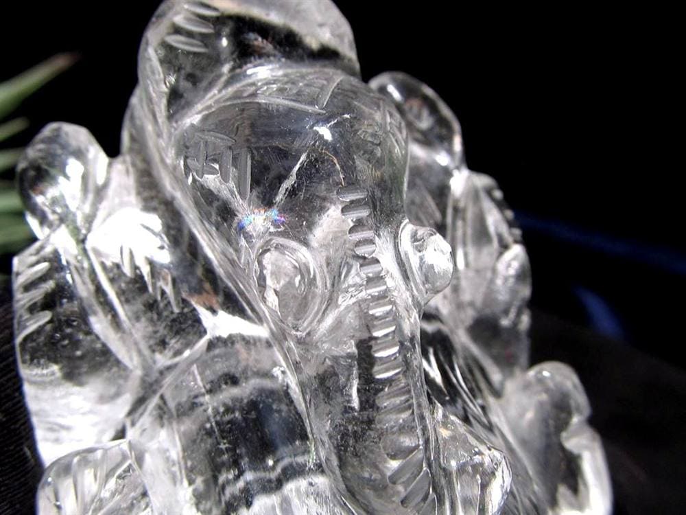 ガネーシャ 夢を叶える象 マニカラン水晶 ヒマラヤ水晶 天然石ガネーシャ