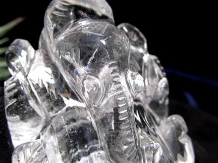 ガネーシャ 夢を叶える象 マニカラン水晶 ヒマラヤ水晶 天然石ガネーシャ