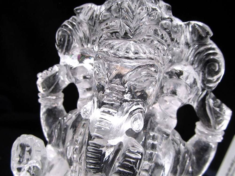 ガネーシャ 夢を叶える象 マニカラン水晶 ヒマラヤ水晶 天然石ガネーシャ