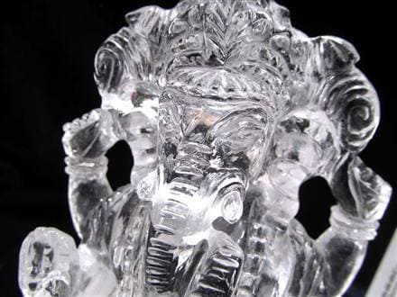 ガネーシャ 夢を叶える象 マニカラン水晶 ヒマラヤ水晶 天然石ガネーシャ