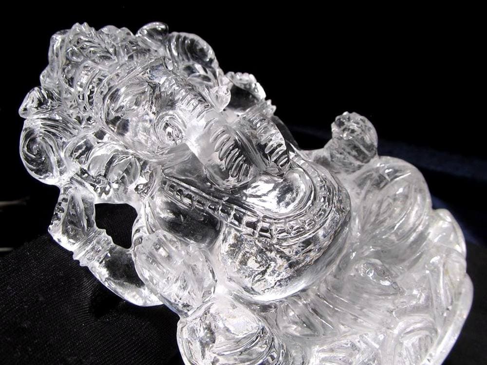 ガネーシャ 夢を叶える象 マニカラン水晶 ヒマラヤ水晶 天然石ガネーシャ