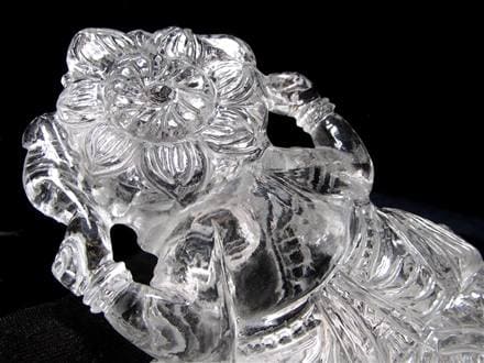 ガネーシャ 夢を叶える象 マニカラン水晶 ヒマラヤ水晶 天然石ガネーシャ