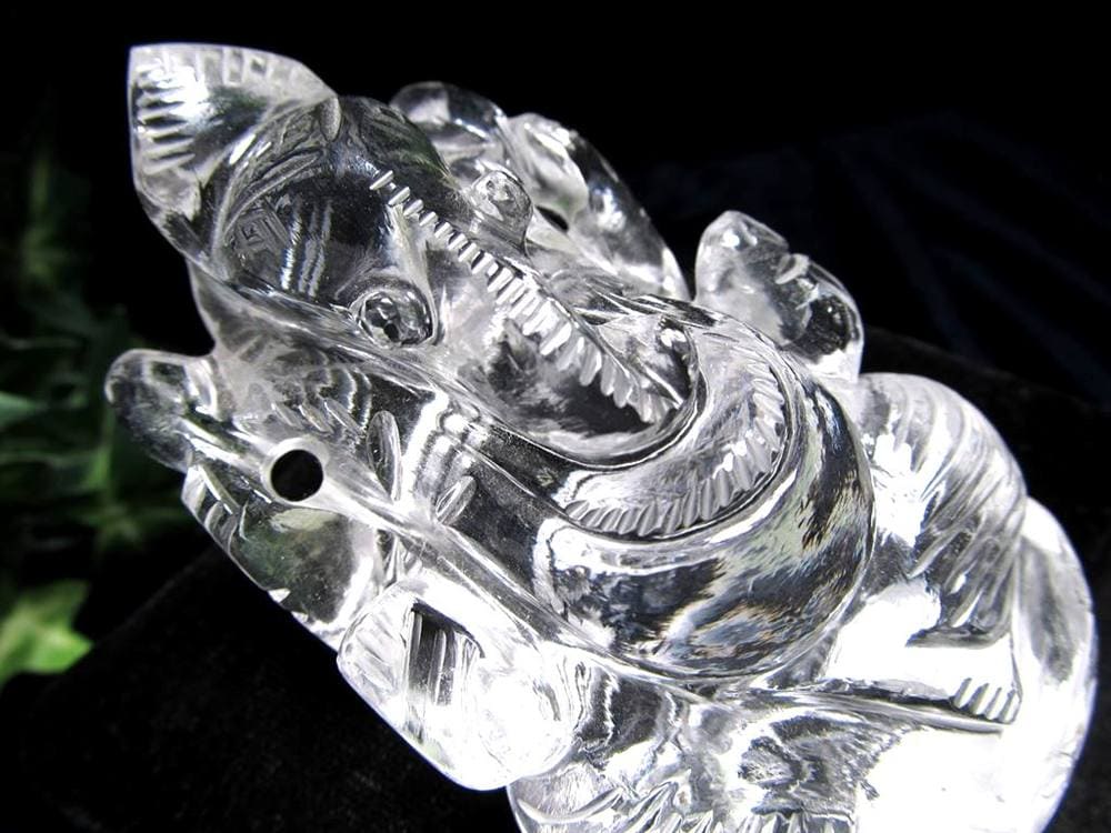 ガネーシャ 夢を叶える象 マニカラン水晶 ヒマラヤ水晶 天然石ガネーシャ