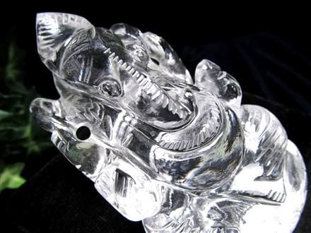 ガネーシャ 夢を叶える象 マニカラン水晶 ヒマラヤ水晶 天然石ガネーシャ